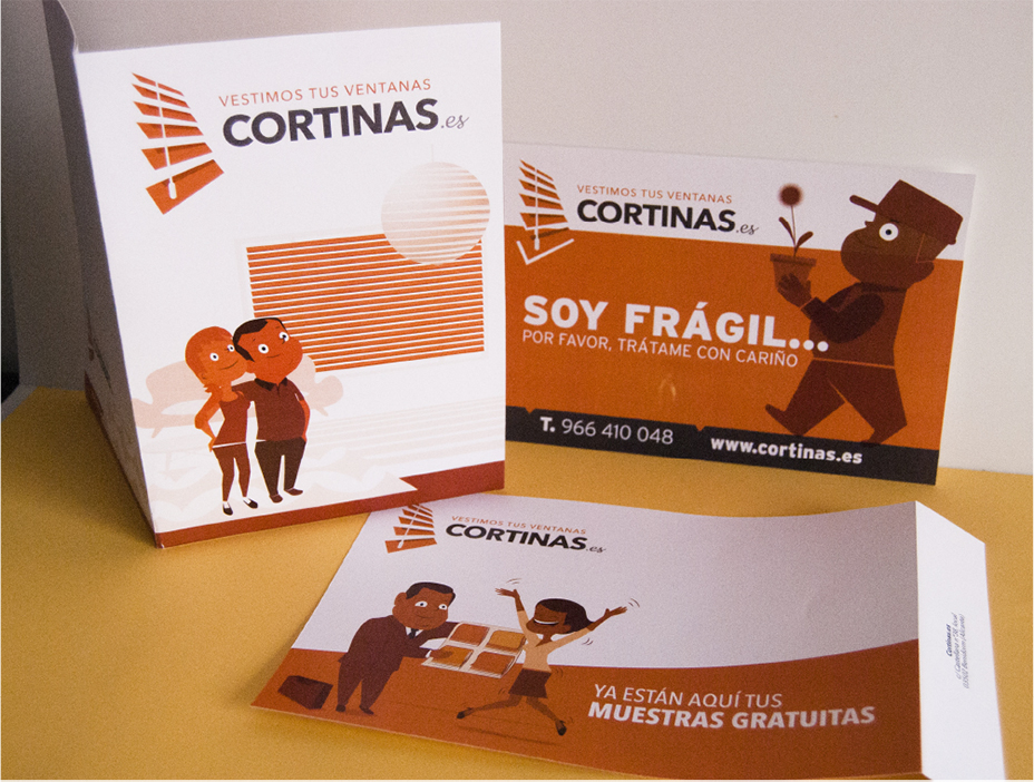 Branding ilustrado cortinas.es